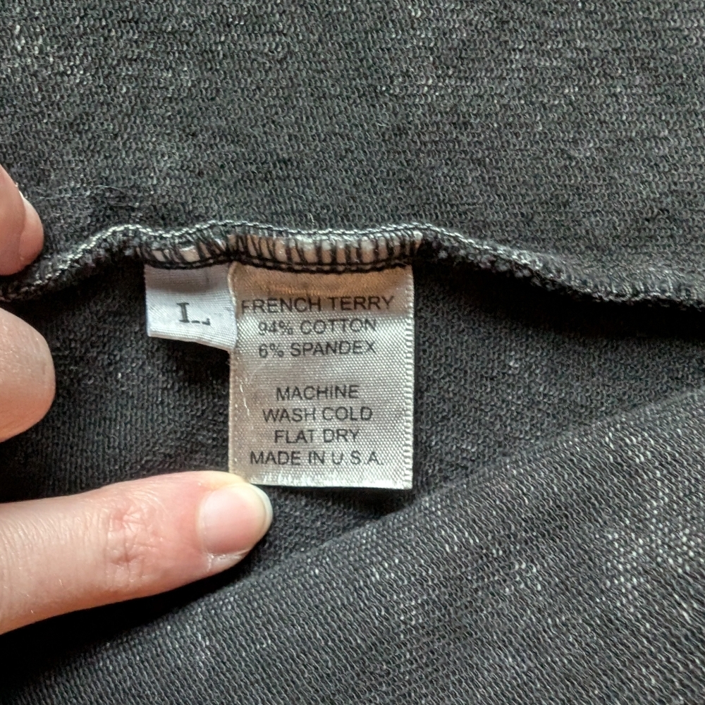 Testimony Los Angeles Black Acid Wash Vest Cardigan Wrap Size L - Picture 10 of 10